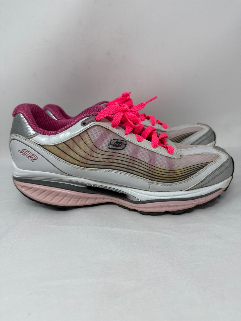 Skechers Shape-Ups Resistance Kinetic Return Walking Sneakers Pink Gray Size 9